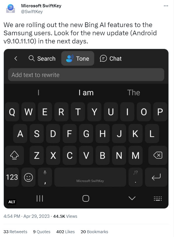 Microsoft’s Bing AI becomes the default AI tool for Samsung Galaxy devices