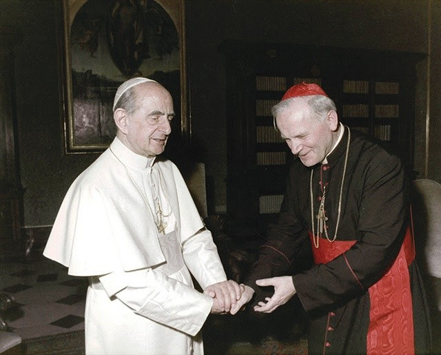 Święty Paweł VI i kard. Karol Wojtyła
