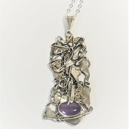 Sterling Silver and Amethyst Necklace