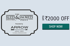 Get upto Rs.2000 off on suits & jackets by Arrow 