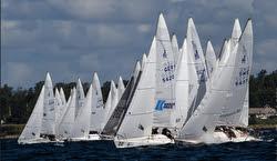 J/24s sailing off start line