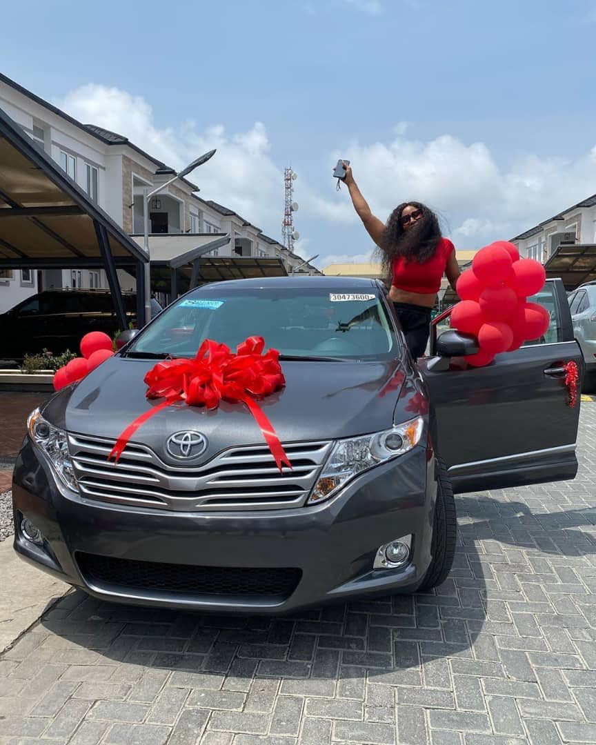 BBNaija star, Mercy Eke gifts her sister a car on her birthday (photos)