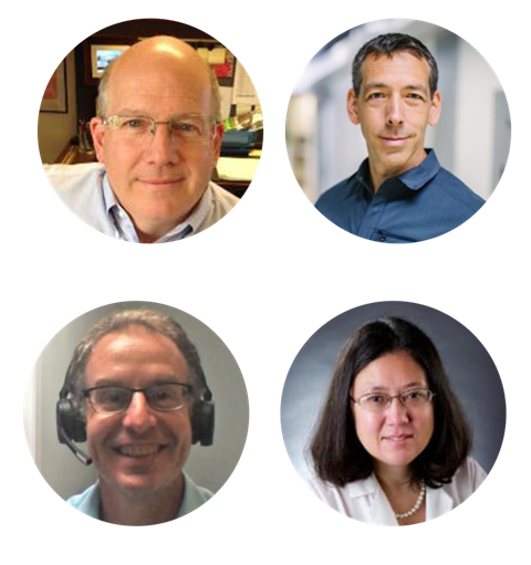 Headshots of Dr. Marshall Summar, Dr. Euan Ashley, Dr. PJ Brooks and Dr. Wendy Chung