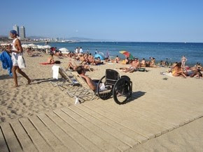 wheelchair beach accessible access barcelona europe handicapped cities most travel sand visit water keys success