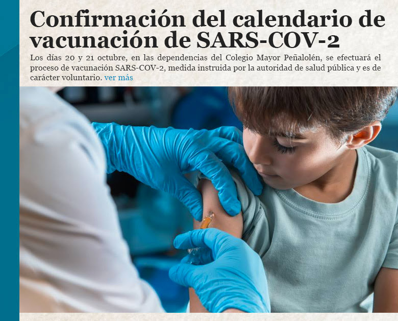 Confirmación del calendario de vacunación de SARS-COV-2