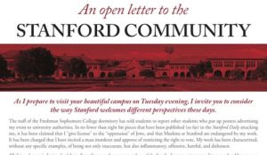 Robert Spencer: An Open Letter to the Stanford Community