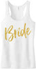 BRIDE Gold Glitter Script Tank Top - XL