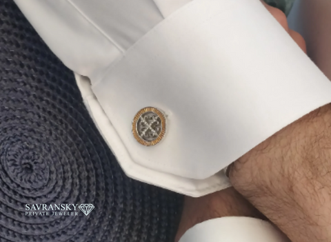 Engraved cufflinks by Savransky Private Jeweler