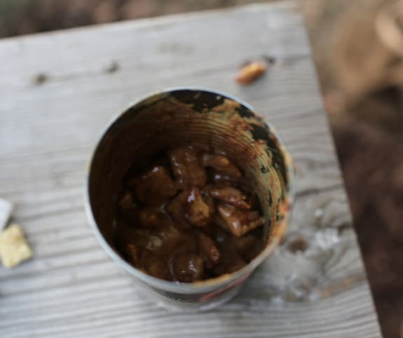 puppy chow in can campfire dessert