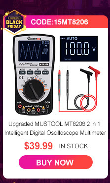 Upgraded MUSTOOL MT8206 2 in 1 Intelligent Digital Oscilloscope Multimeter