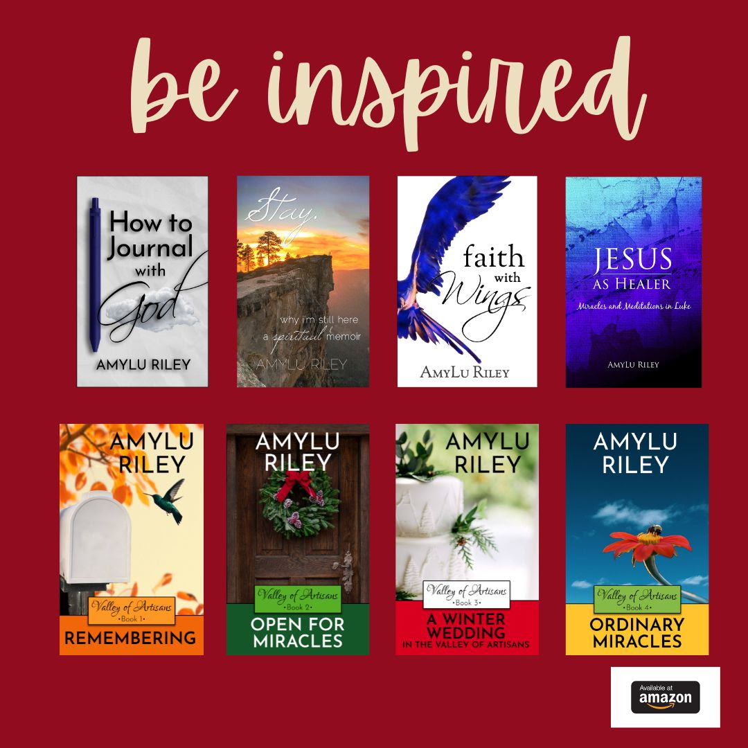 Book covers, 8 Christian fiction and nonfiction books by AmyLu Riley