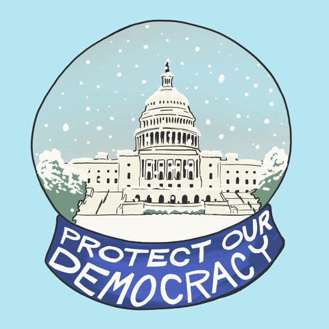 Snow globe GIF with the capitol and snow