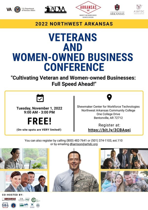 Celebrate National Veterans' Small Business Week in Arkansas! Oct. 31