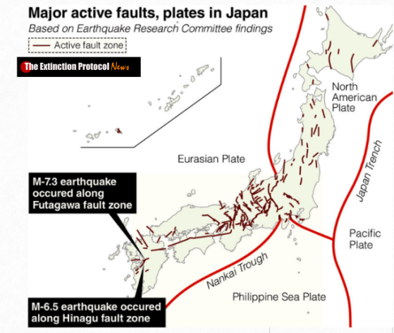 Japan riddled with active faults: a chain of major quakes could strike anywhere Japan-quakes