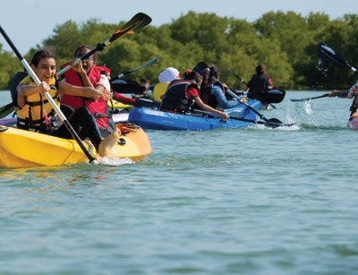 Kayaking at the Purple Island, Qatar