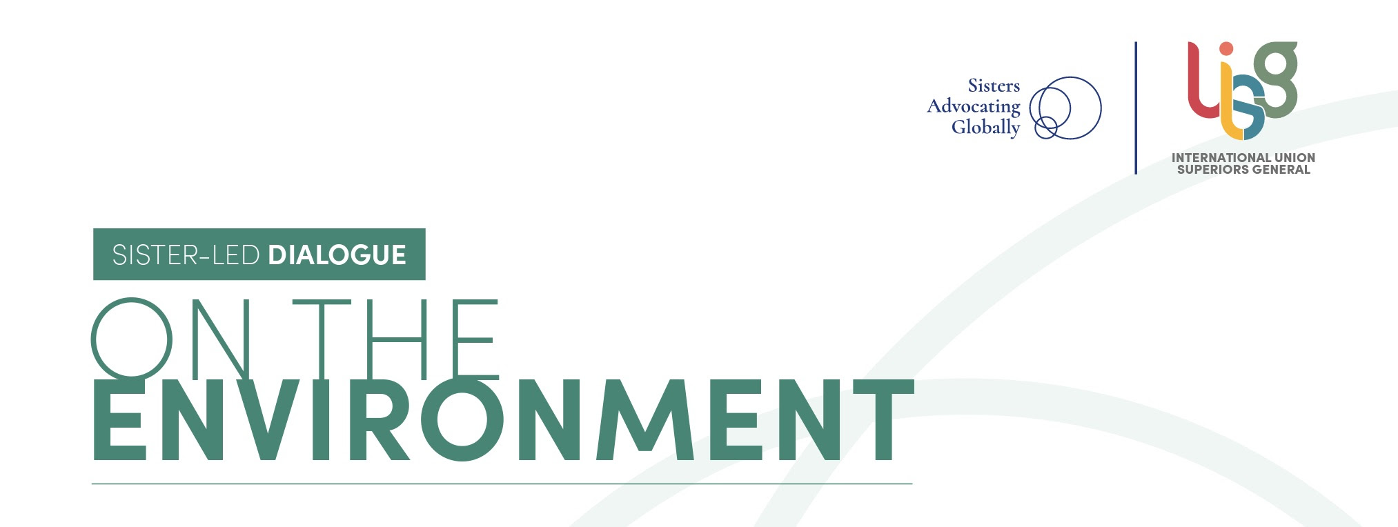 Header image for UISG policy brief reads "Sister-Led Dialogue On the Environment" 