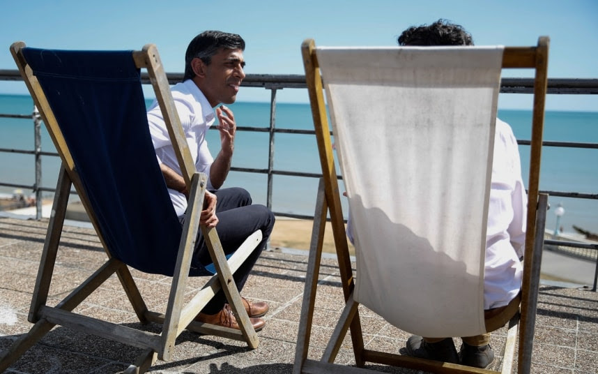 Rishi Sunak attends a Conservative Party leadership campaign event in Bexhill