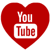 youtube heart shaped free social media icon
