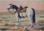 "Ghost", 5x7, oil on canvas, $75.00, Western, Horse painting - Posted on Tuesday, December 23, 2014 by Sean Conrad