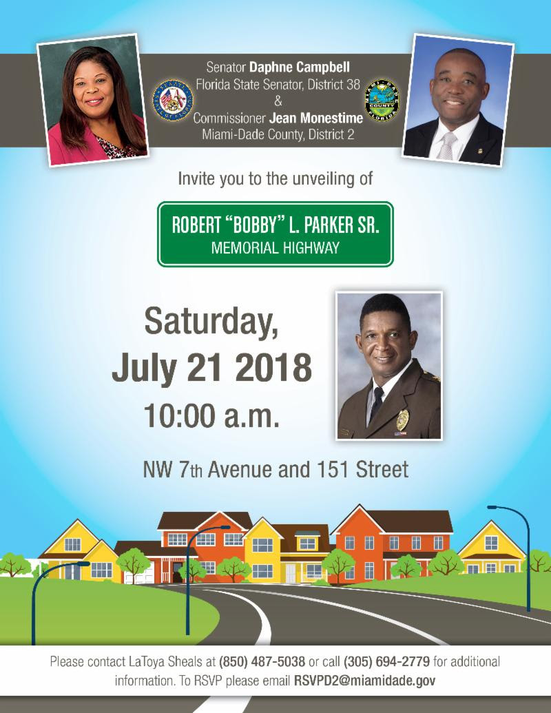 Fw Your Campaign Robert Bobby L Parker Street Naming Ceremony Saturday July 21 2018 At 10 00 Am Has Been Sent