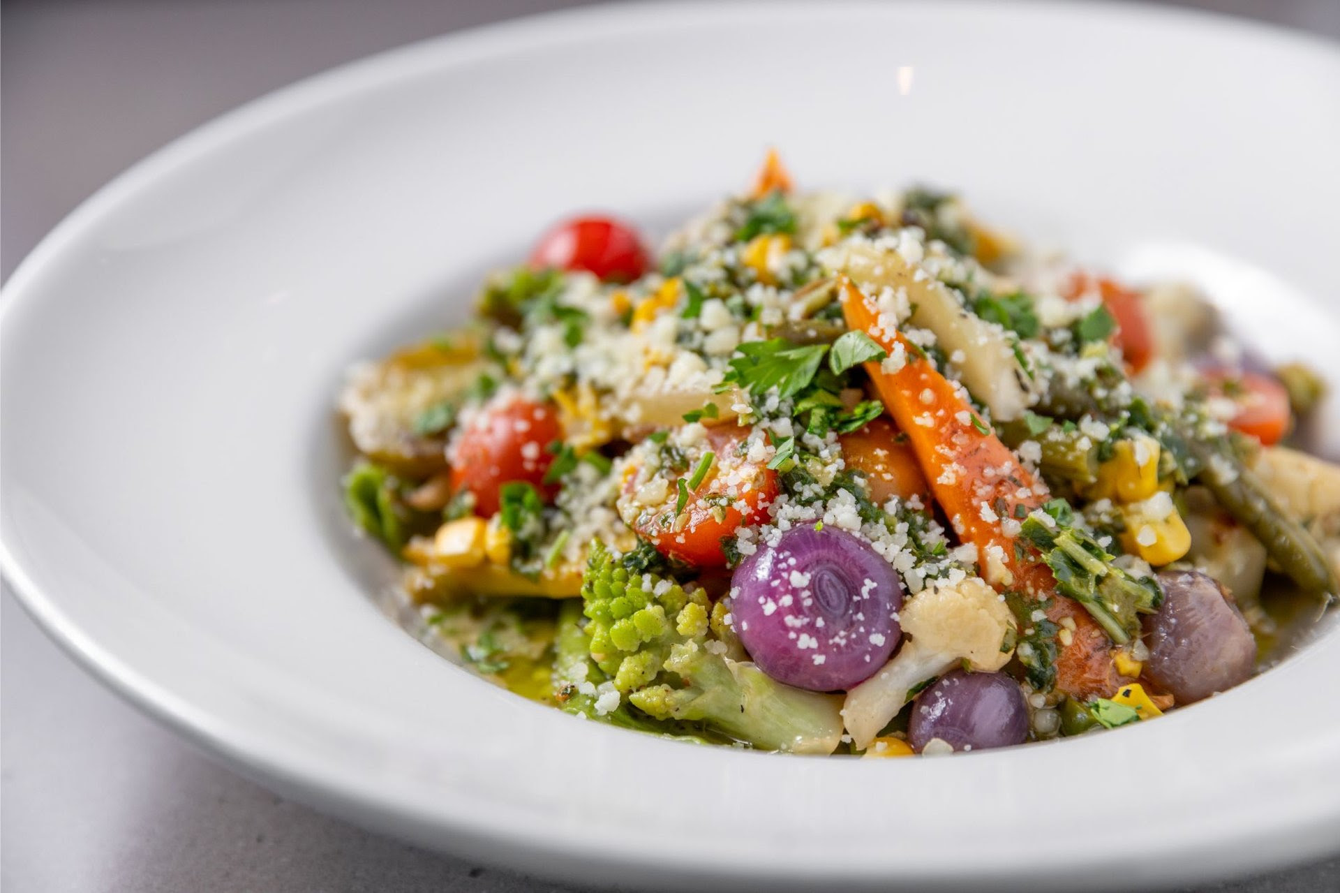 Heirloom Vegetables & Herb Pappardelle Pasta