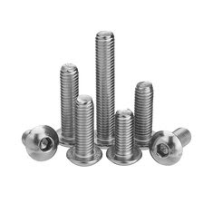 Suleve M5SH6 50Pcs M5 Stainless Steel Hex Socket Button Screw Bolt