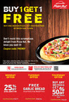 Buy 1 Get 1 Free on Medium pizza..