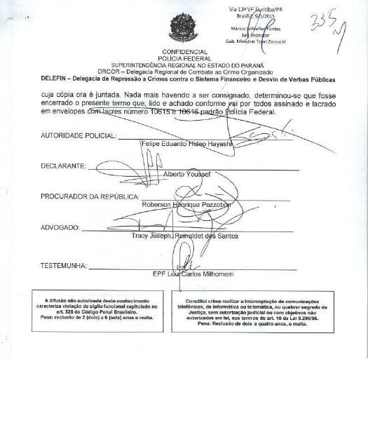 Página de depoimento de Youssef à Polícia Federal (parte 3) (Foto: reprodução) Página de depoimento de Youssef à Polícia Federal (parte 3) (Foto: reprodução)