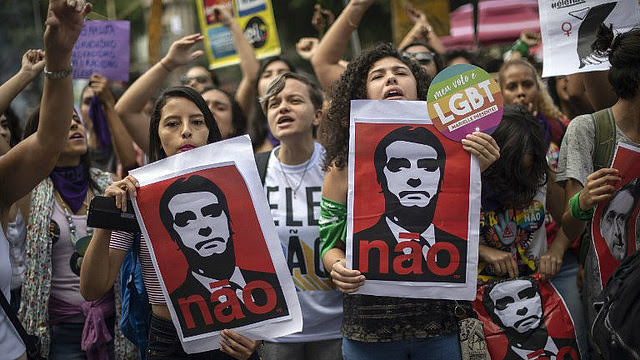 Manifestación contra Jair Bolsonaro en Rio de Janeiro  - Créditos: AFP