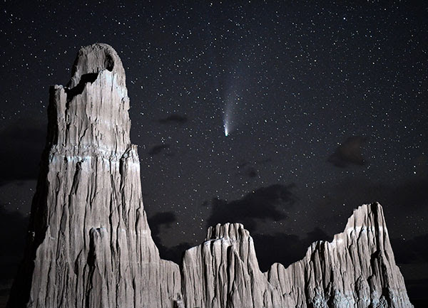 Comet NEOWISE seen from Nevada.