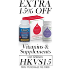 Extra 15% Off on Health Vitamins and Supplements