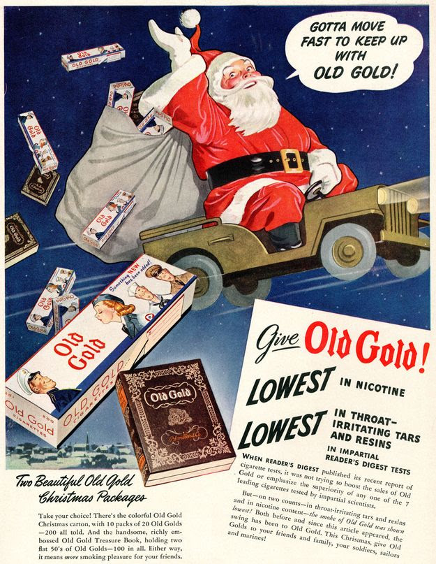 Santa promoting Old Gold