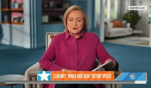WATCH: Hillary Clinton Sheds Crocodile Tears While Reading 2016 Victory Speech