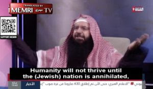 Islamic scholar: ‘Humanity will not thrive’ until Jews are ‘annihilated, and this is exactly what Islam prophesied’