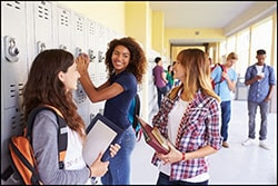 The figure above is a photograph showing high school students.