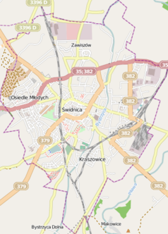 Mapa lokalizacyjna Świdnicy