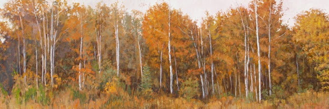 Birches In Autumn (647x214, 213Kb)