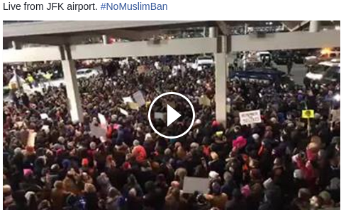 Live Protest at JFK