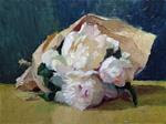 "Small Peony Posy in the evening" - Posted on Friday, November 28, 2014 by Myriam Kin-Yee