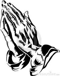 praying hands bw