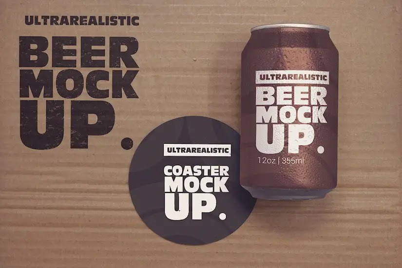 39 Best Coaster Mockups for Coffee and Beer Onedesblog