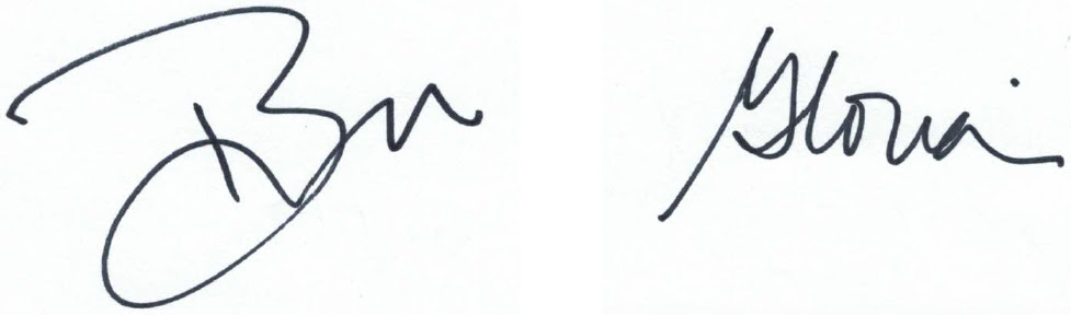 Brian and Gloria Davies Signature