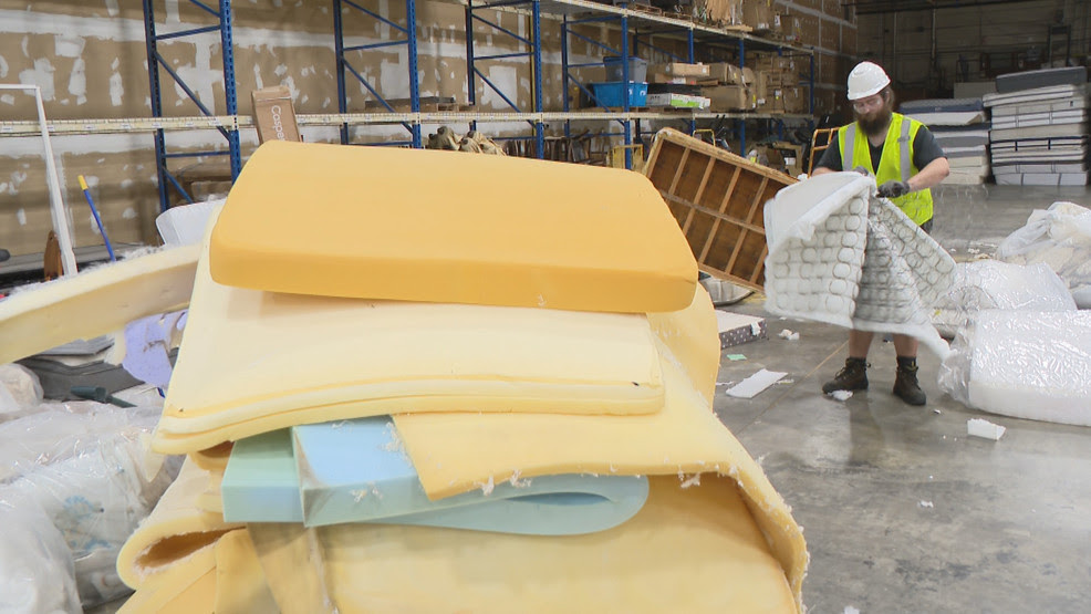  Recycling warehouses offer alternative to landfills for old mattresses