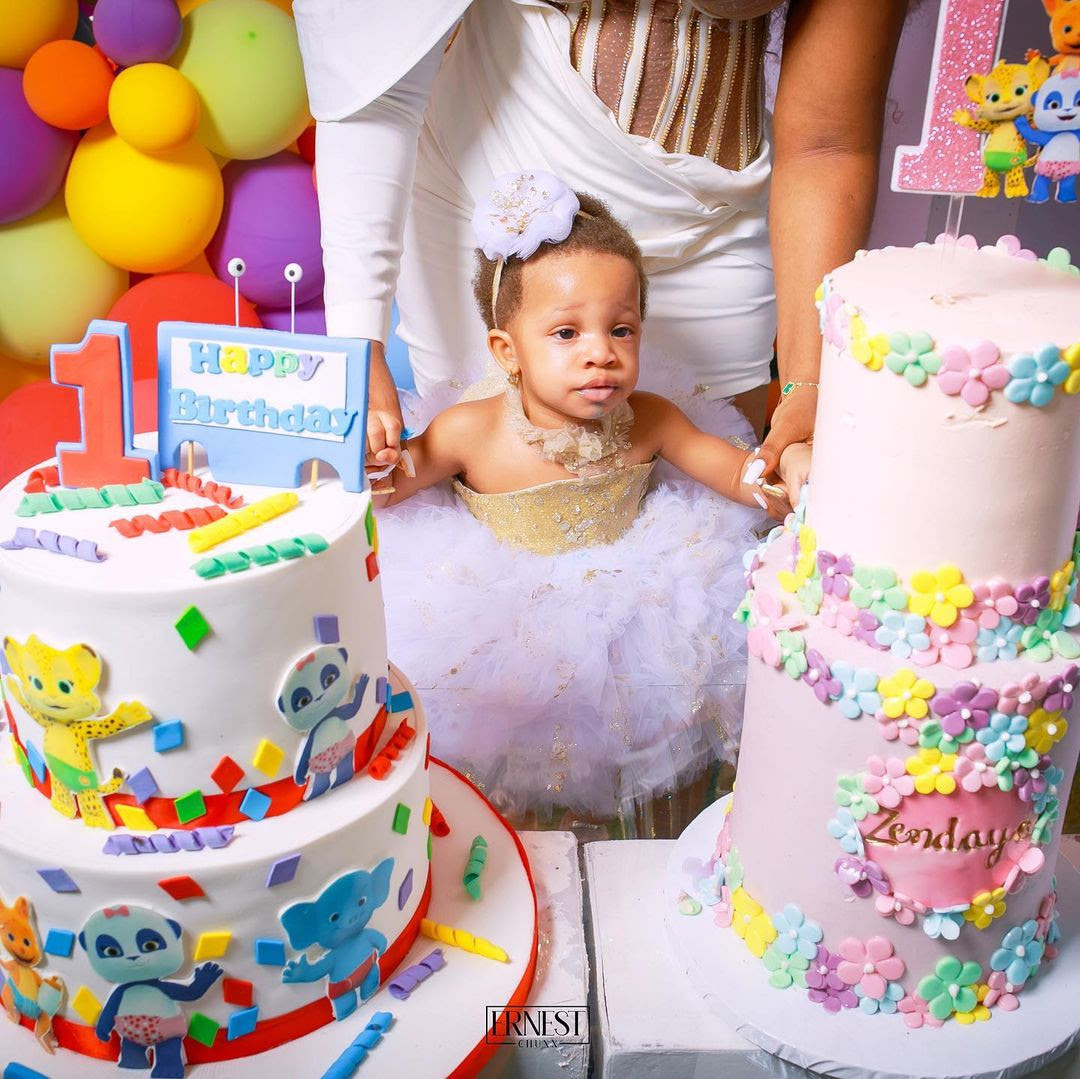 Photos from the birthday party of Zendaya, daughter of BBNaija stars, Bambam and Teddy A