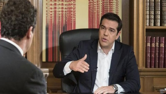 Alexis Tsipras durante la entrevista.