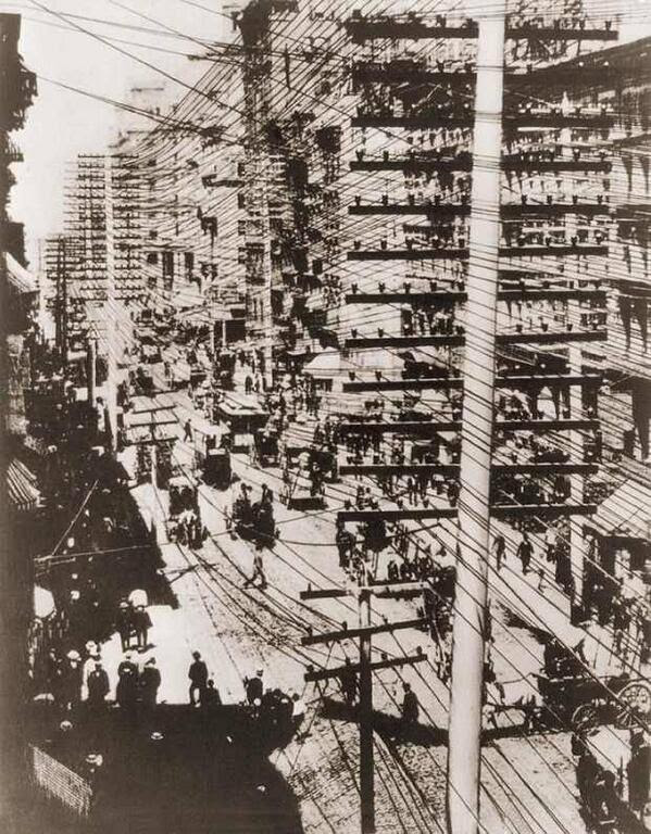 1887                                                          telephone                                                          wires in new                                                          york