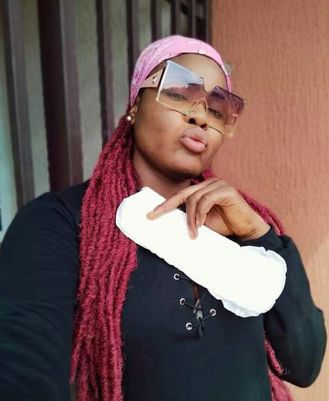 "I am happy 2020 flow has finished"- Nigerian woman poses with sanitary pad to celebrate her last menstrual period for the year 