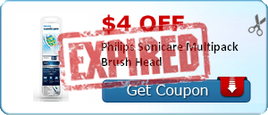 $4.00 off Philips Sonicare Multipack Brush Head