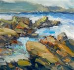 Impressionist Coastal Rocks - Posted on Wednesday, November 19, 2014 by Abdiel Rodriguez