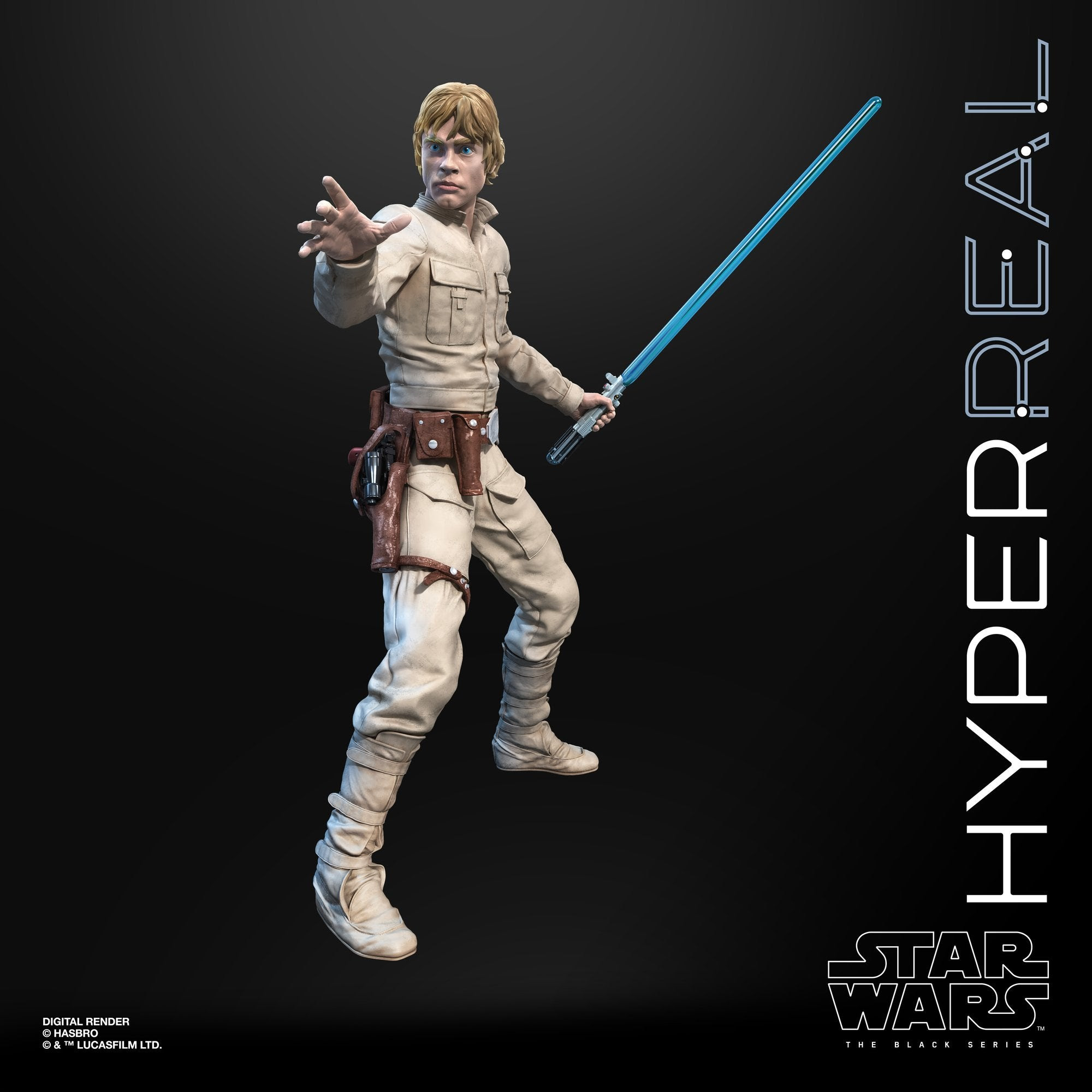 Image of Star Wars The Black Series Luke Skywalker Hyperreal 8-Inch Action Figure